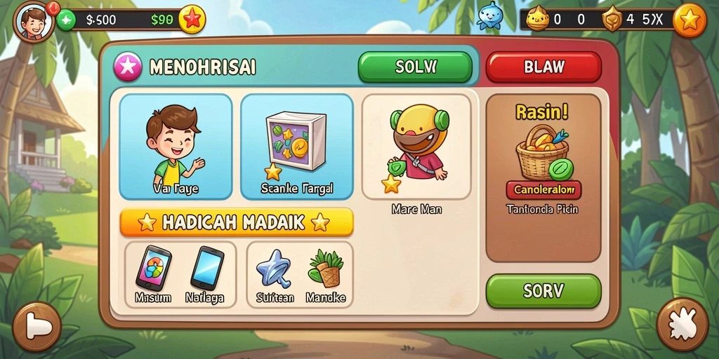 Karakter yang unik dan menarik dalam permainan.